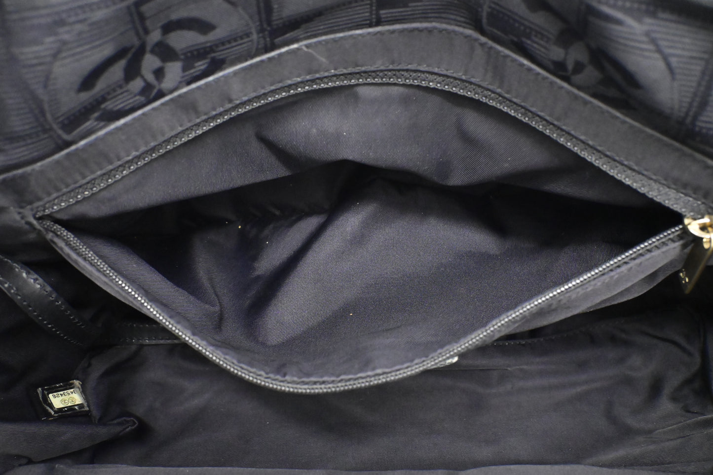Chanel Small New Travel Line Tote in Black Canvas