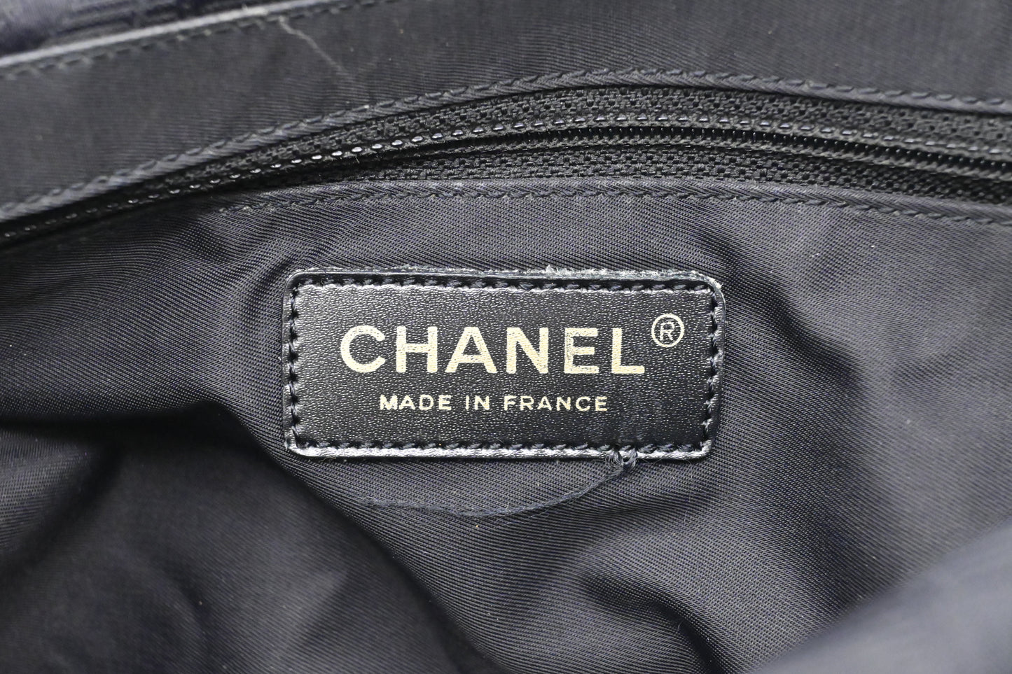 Chanel Small New Travel Line Tote in Black Canvas