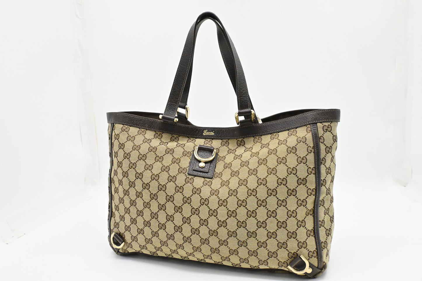 Gucci Abbey Tote Bag in Beige GG Canvas