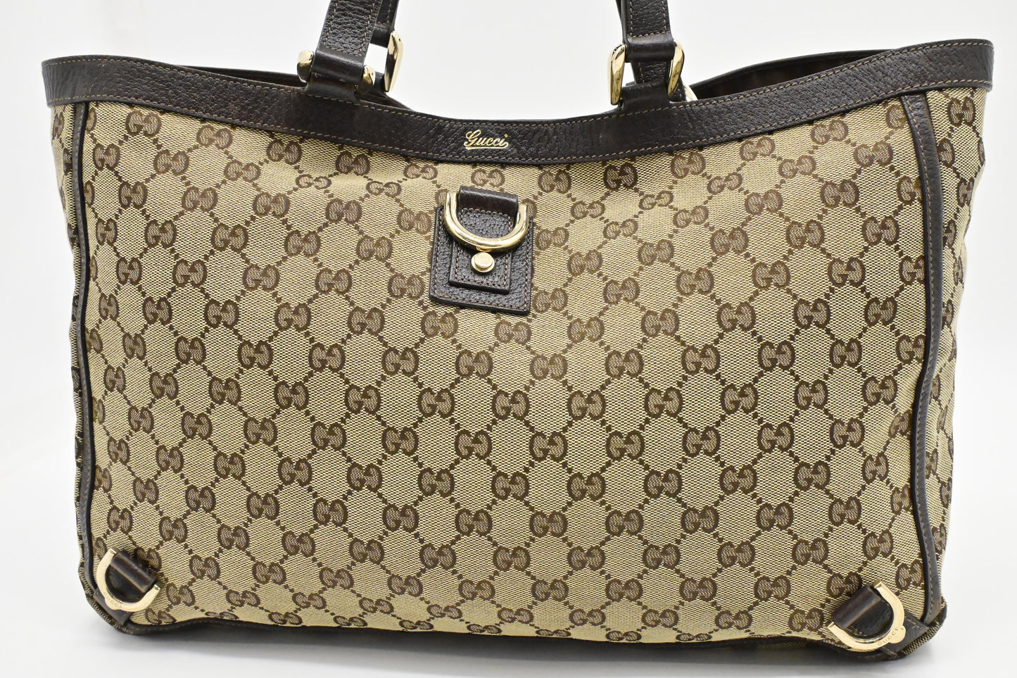 Gucci Abbey Tote Bag in Beige GG Canvas
