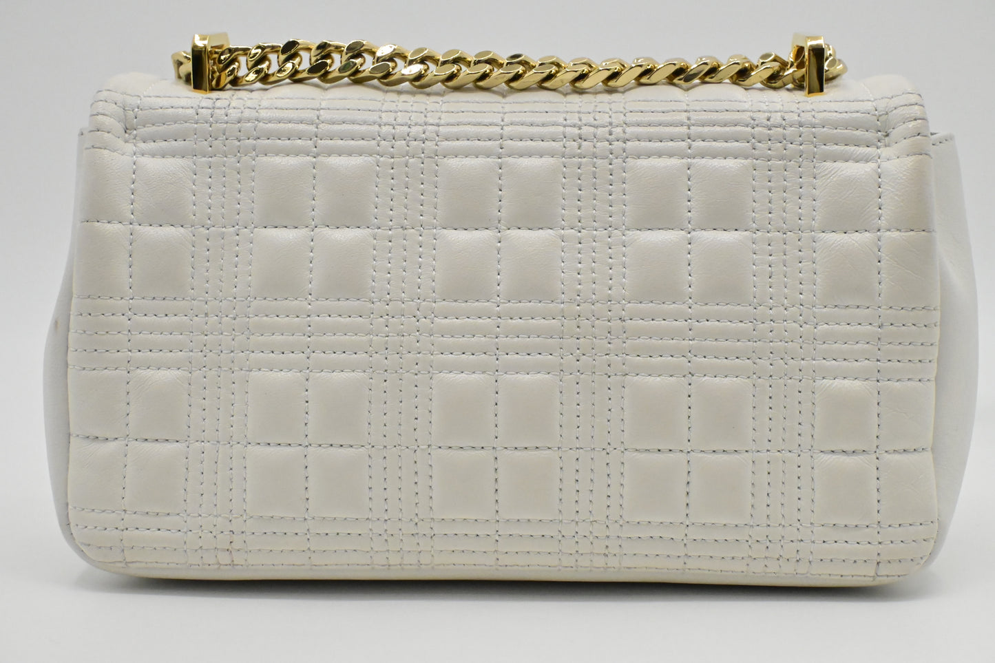 Burberry Lola Crossbody in White Leather