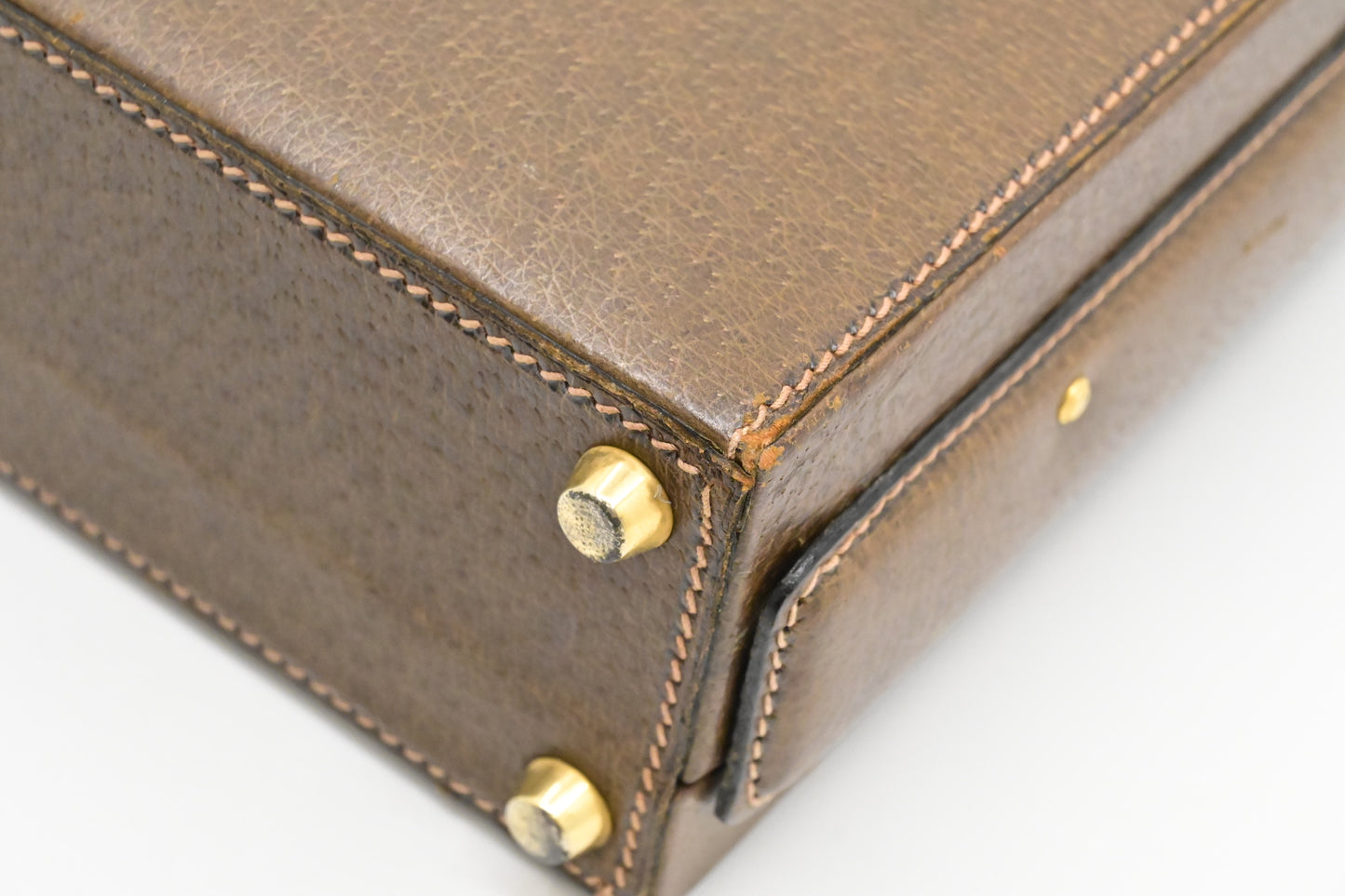 Gucci Sherry Line Briefcase in Brown Leather