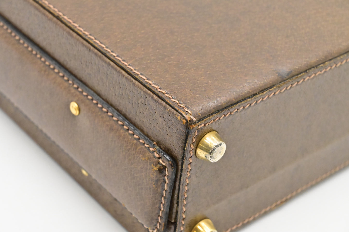 Gucci Sherry Line Briefcase in Brown Leather
