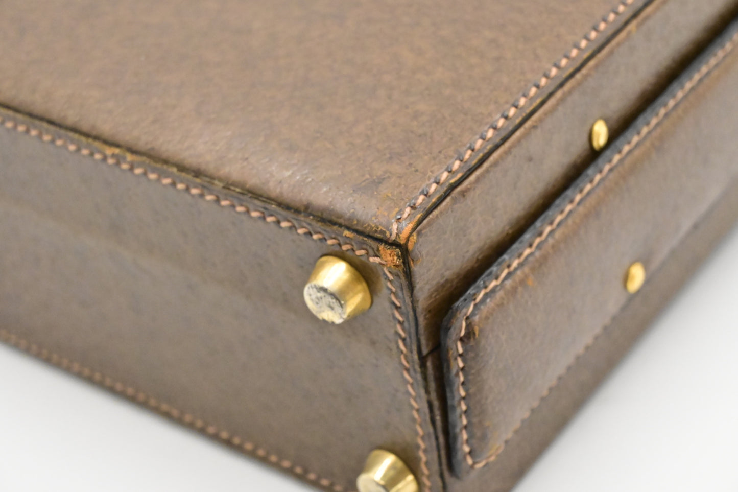 Gucci Sherry Line Briefcase in Brown Leather