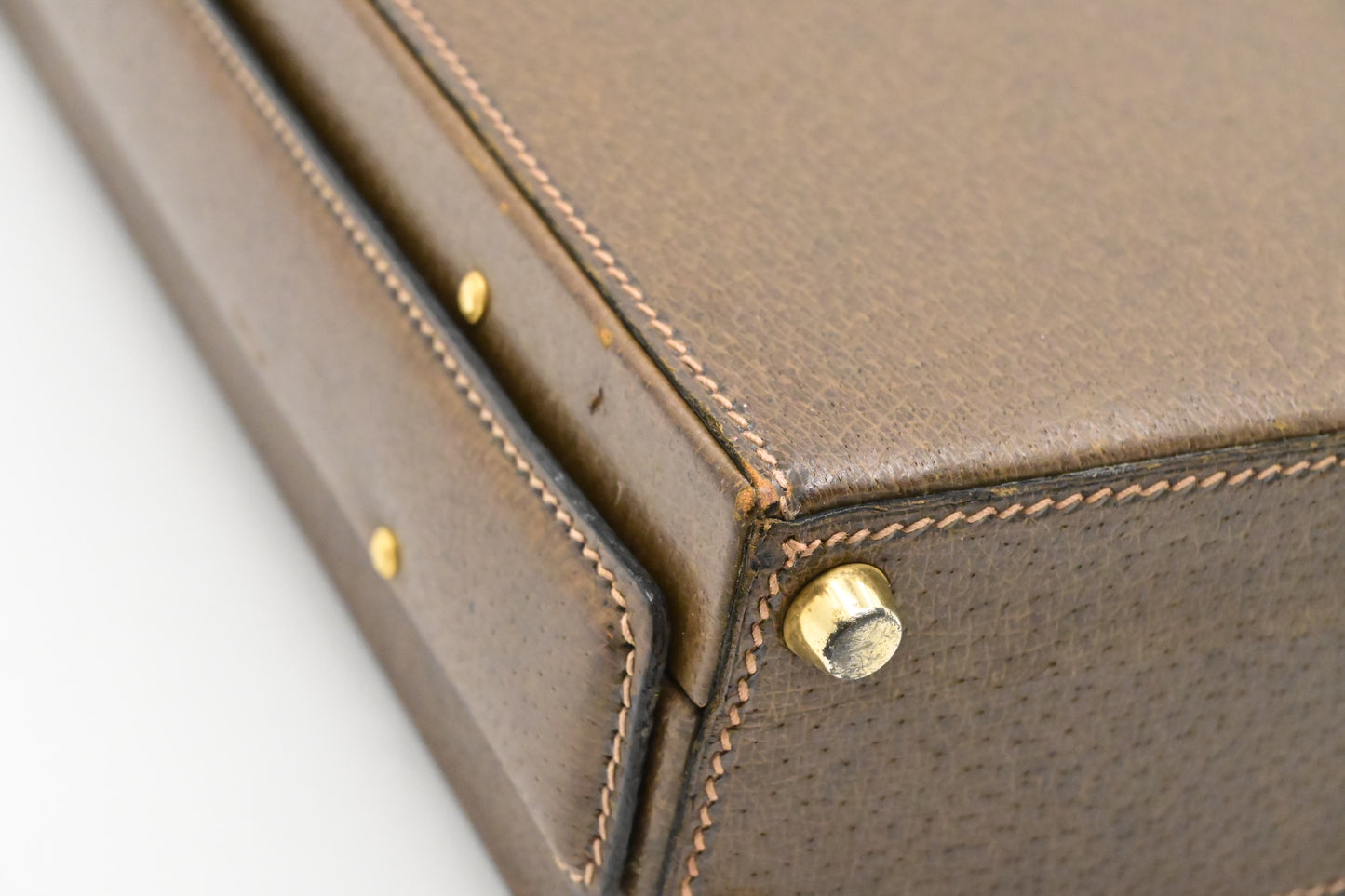 Gucci Sherry Line Briefcase in Brown Leather