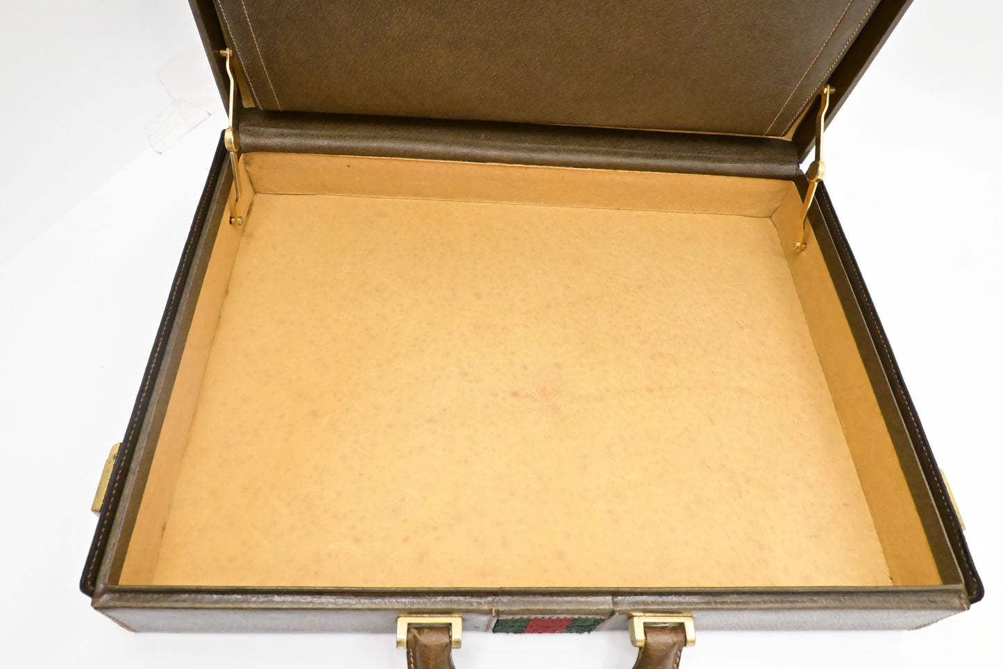 Gucci Sherry Line Briefcase in Brown Leather