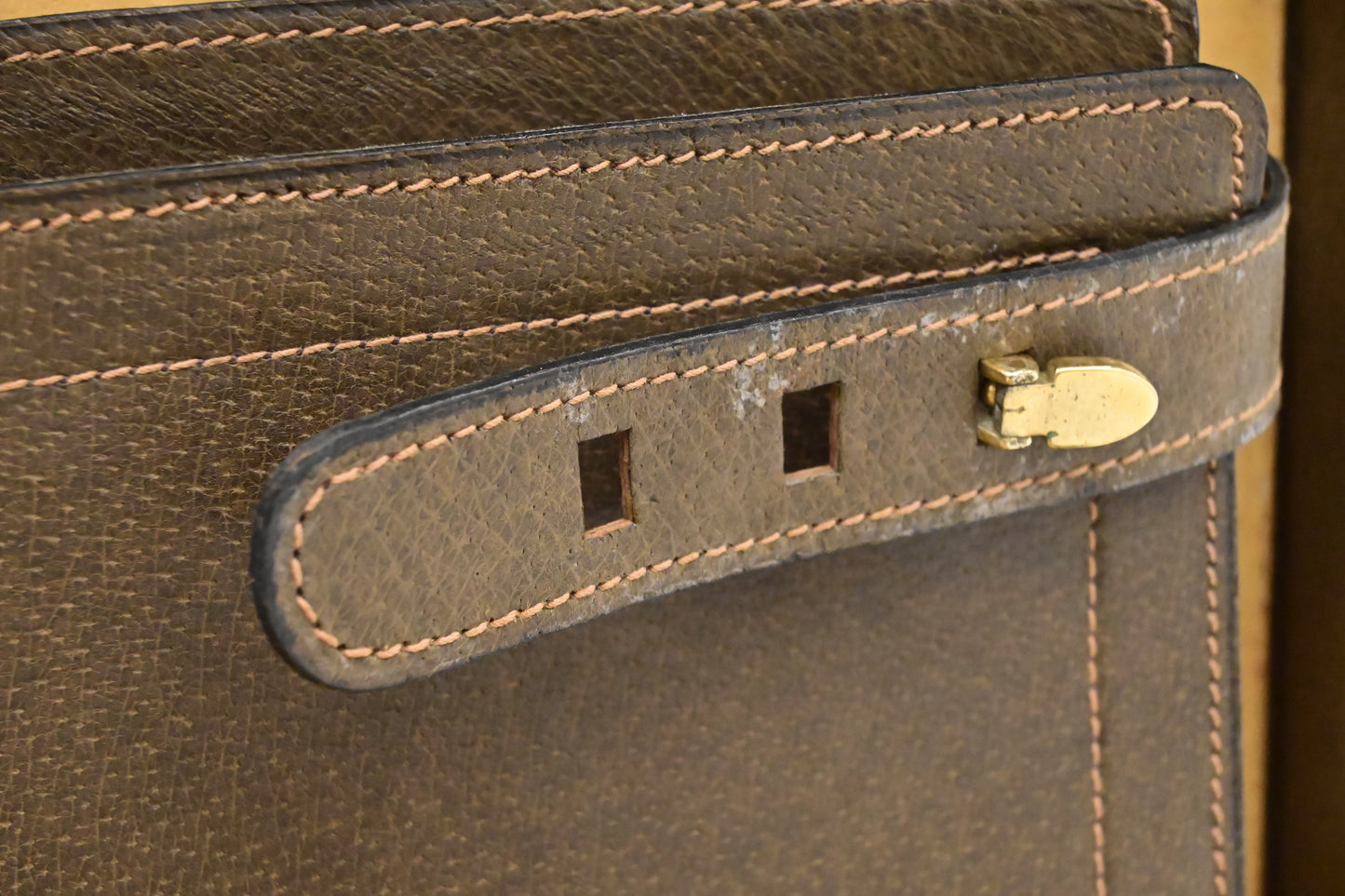 Gucci Sherry Line Briefcase in Brown Leather