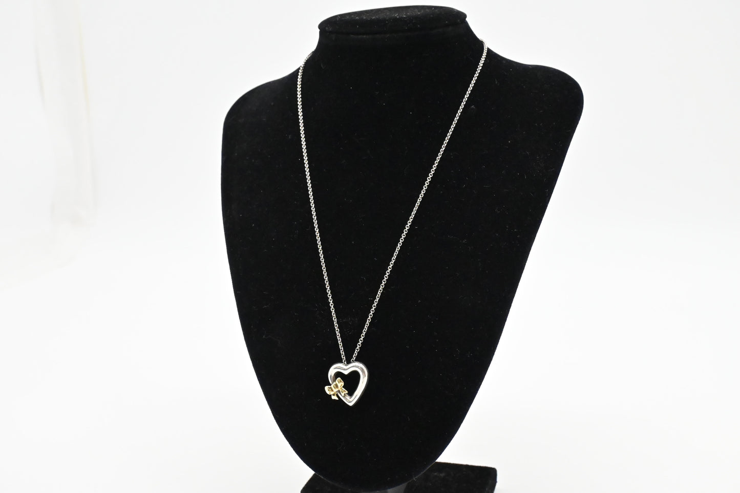 Tiffany & Co. Heart Bow Necklace in Sterling Silver & 18K Gold