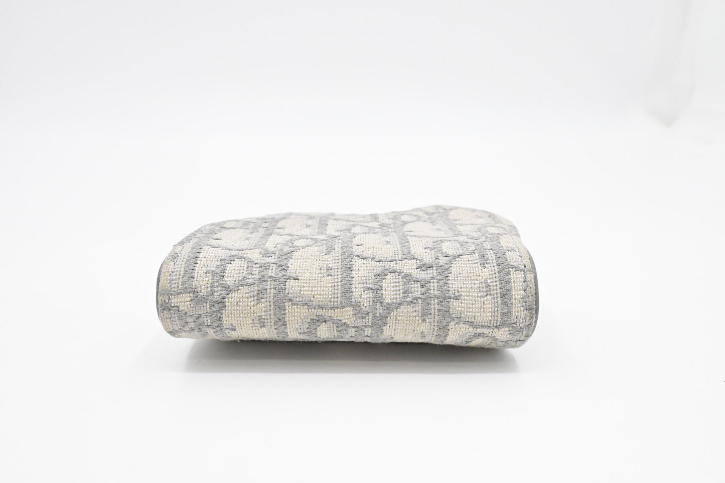 Dior Trotteur Compact Wallet in Grey Oblique Canvas