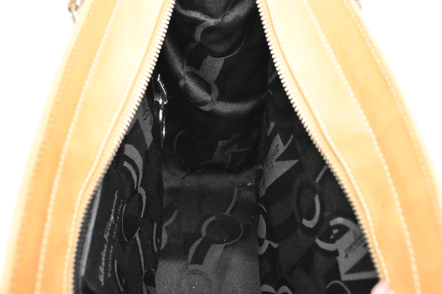 Ferragamo Shoulder Bag in Tan Leather