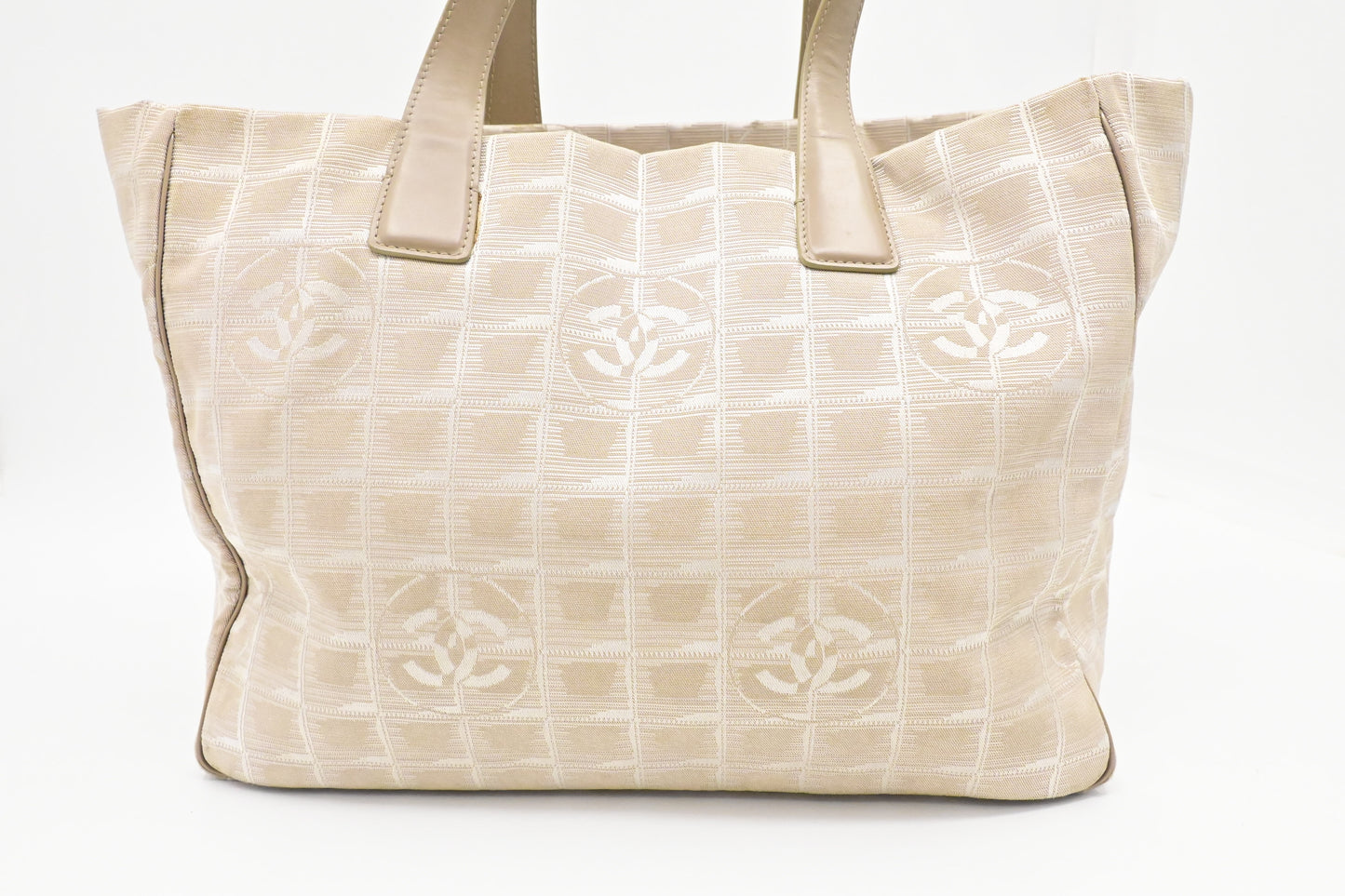 Chanel New Travel Line Tote in Beige Canvas