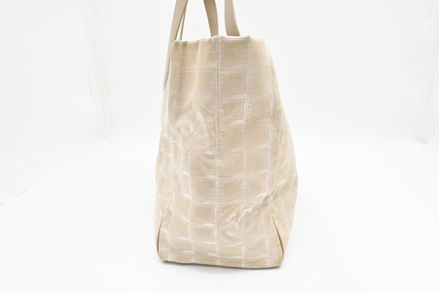 Chanel New Travel Line Tote in Beige Canvas