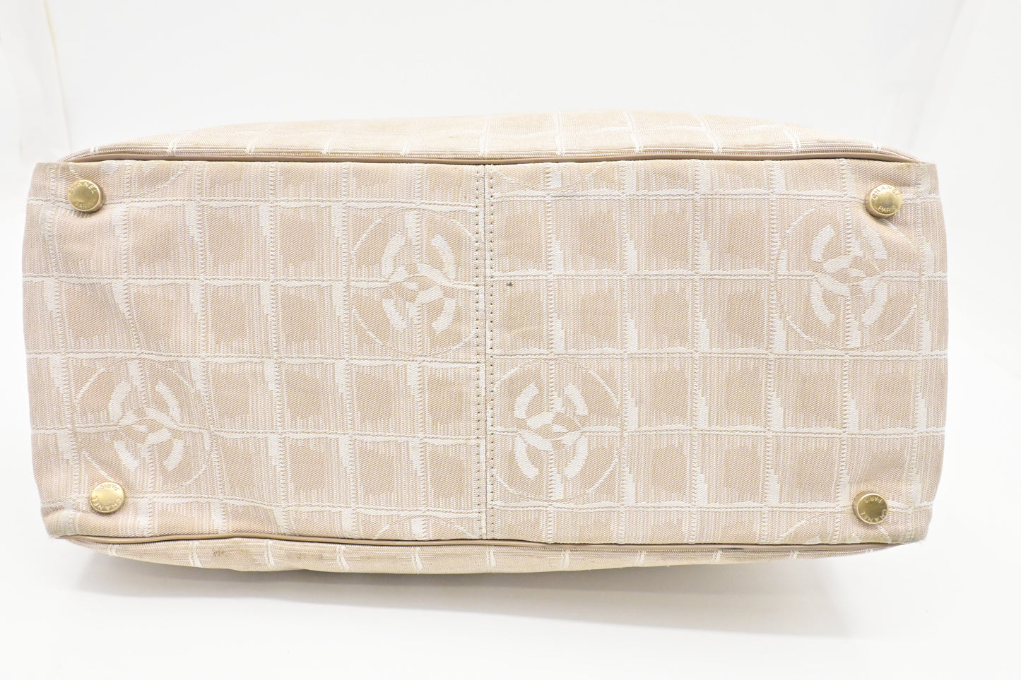 Chanel New Travel Line Tote in Beige Canvas