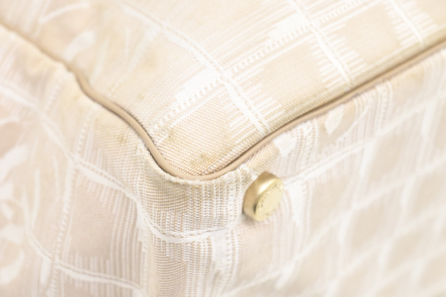 Chanel New Travel Line Tote in Beige Canvas