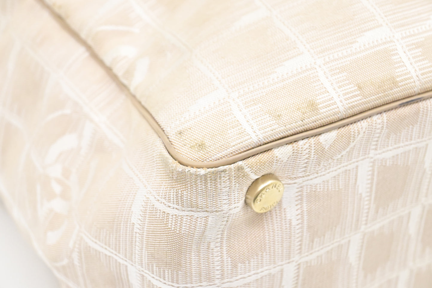Chanel New Travel Line Tote in Beige Canvas