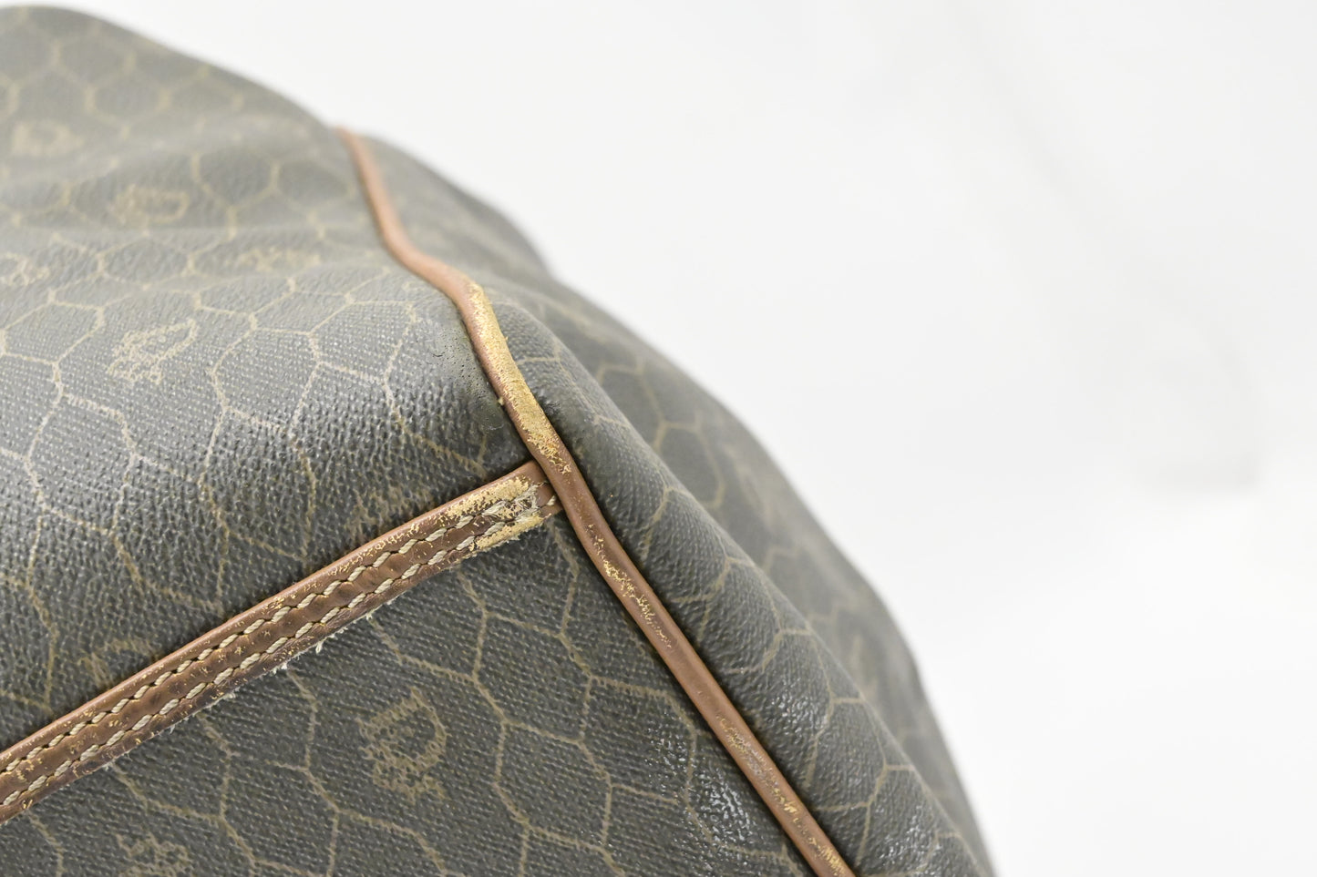 Dior Large Travel Bag in Dark Green Honeycomb Canvas