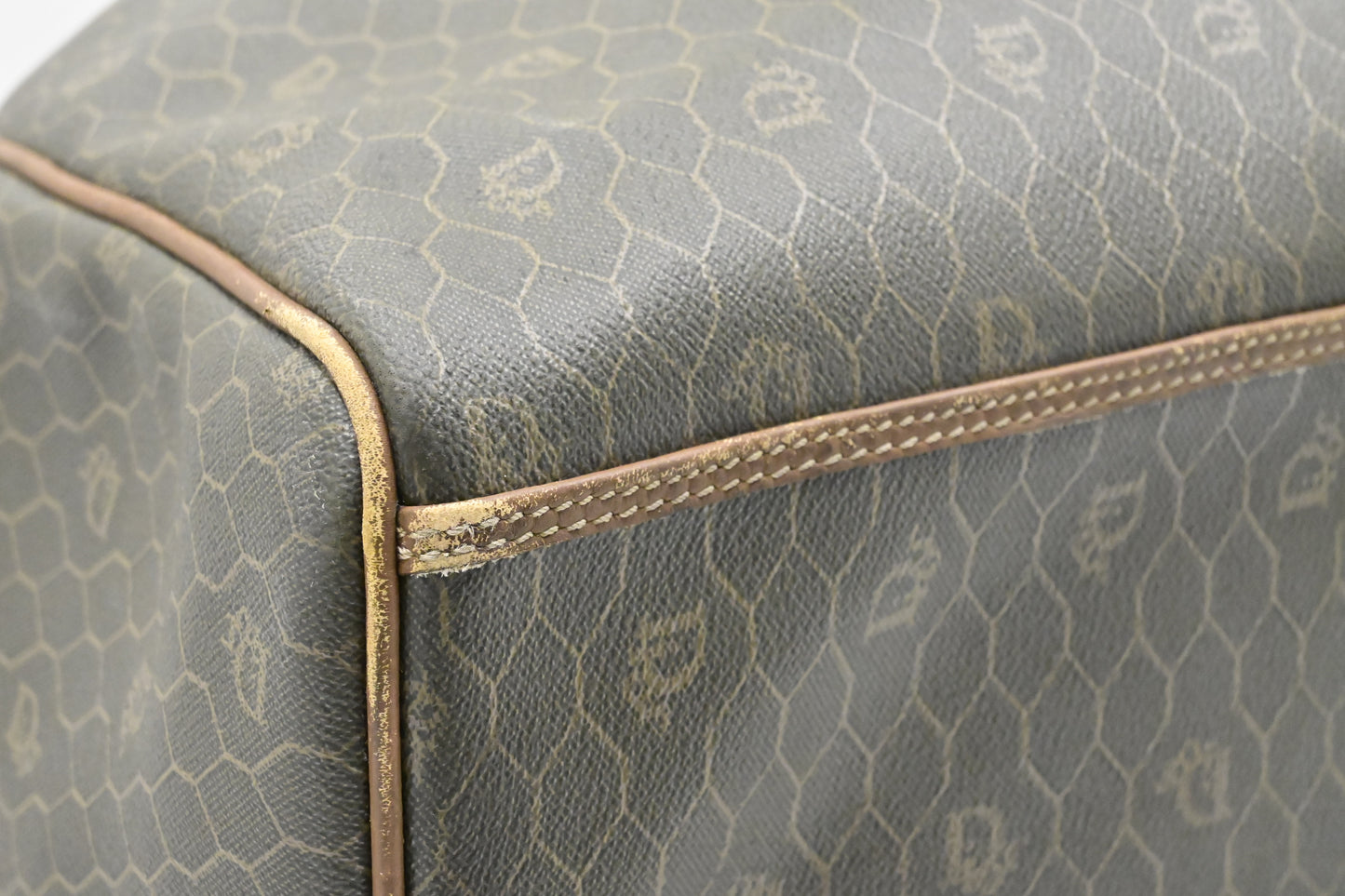 Dior Large Travel Bag in Dark Green Honeycomb Canvas