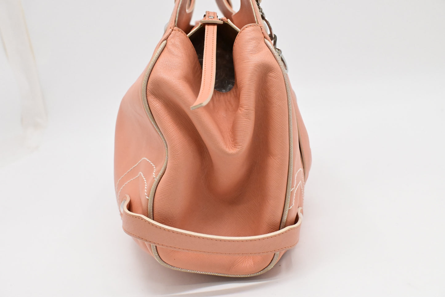 Ferragamo Gancio Hobo Bag in Pale Pink Leather