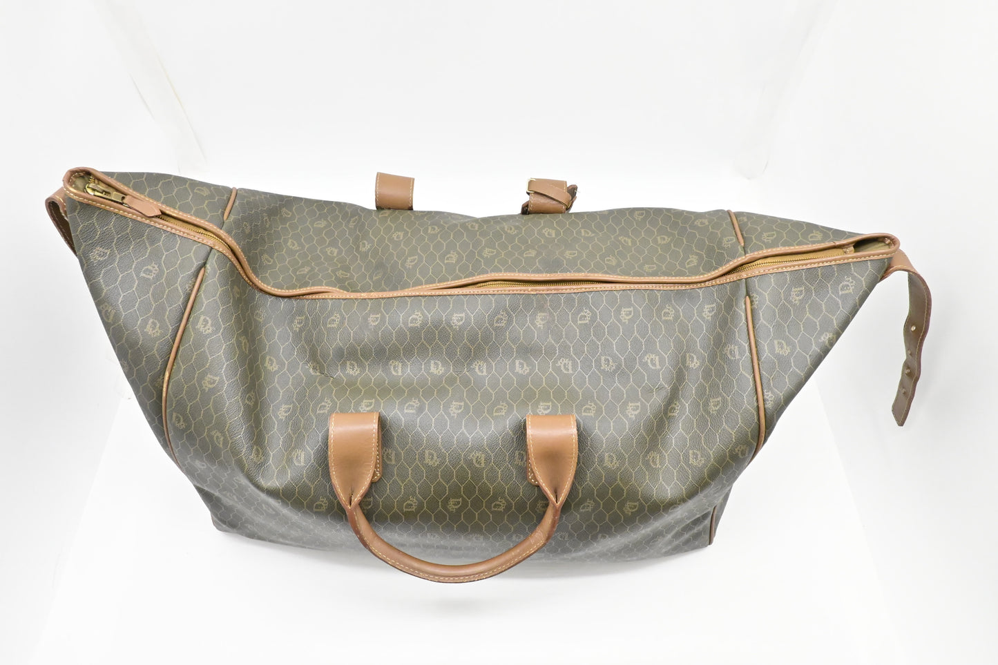 Dior Large Travel Bag in Dark Green Honeycomb Canvas