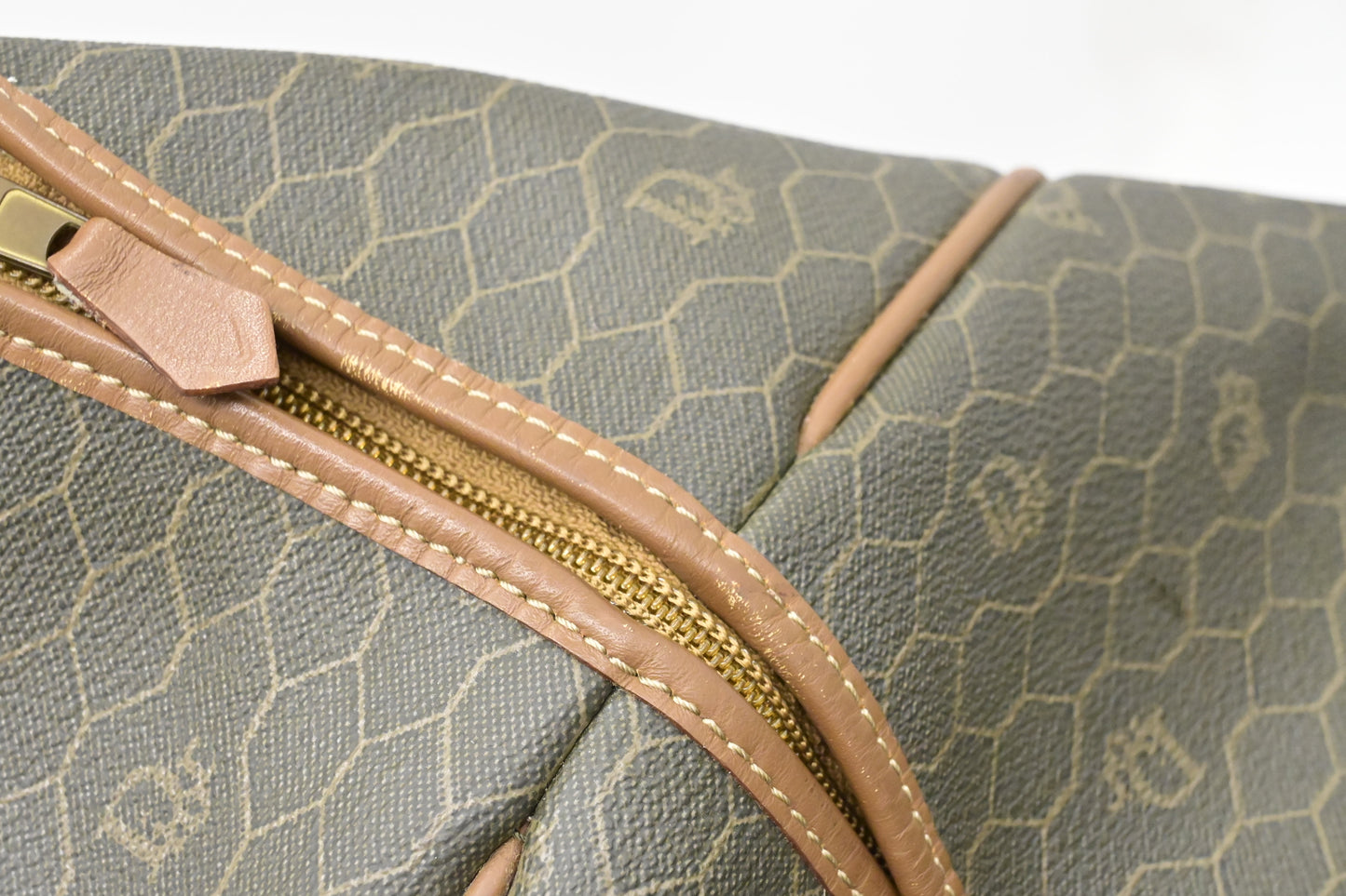 Dior Large Travel Bag in Dark Green Honeycomb Canvas