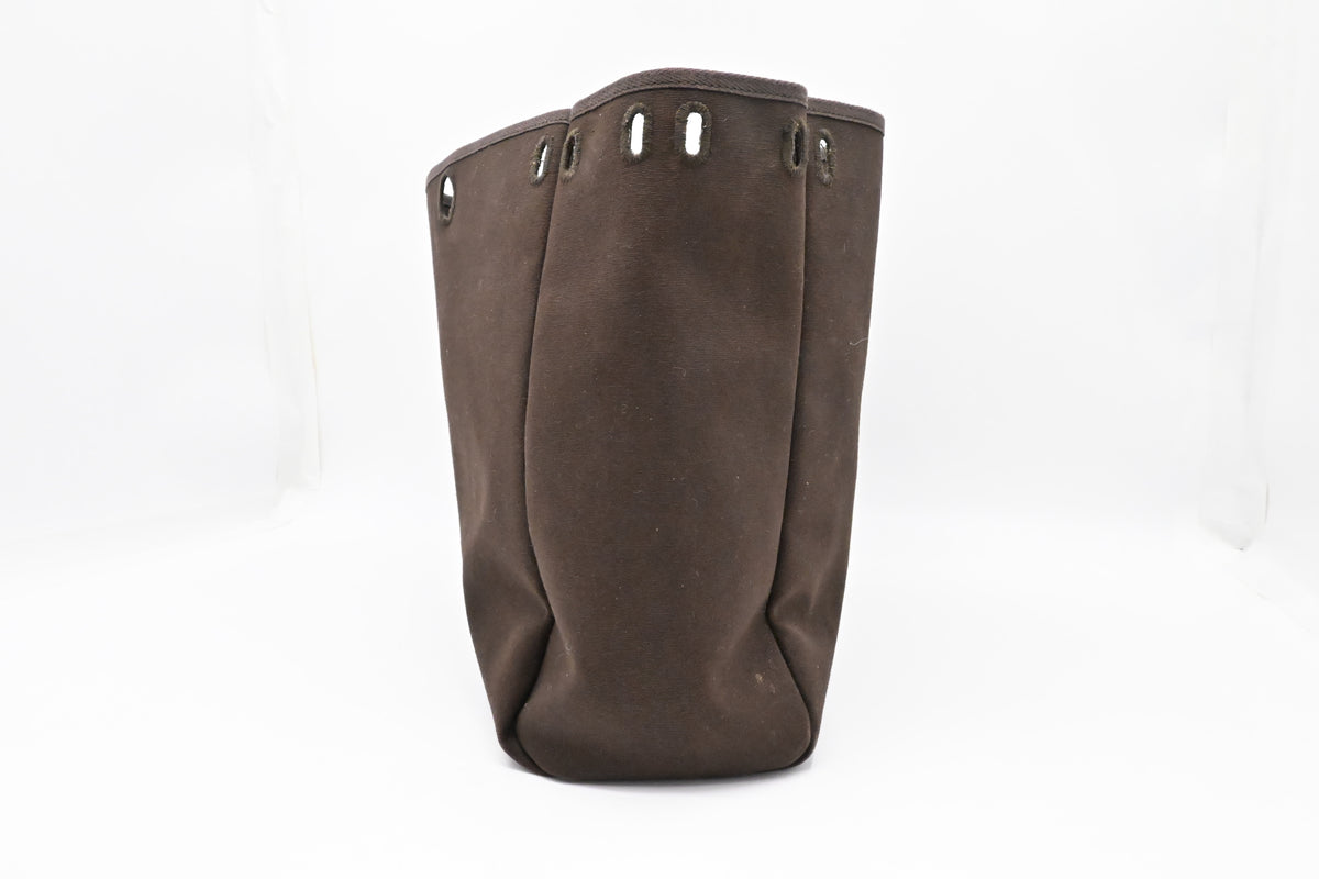 Hermes Herbag Cabas 40 in Brown Leather & Canvas