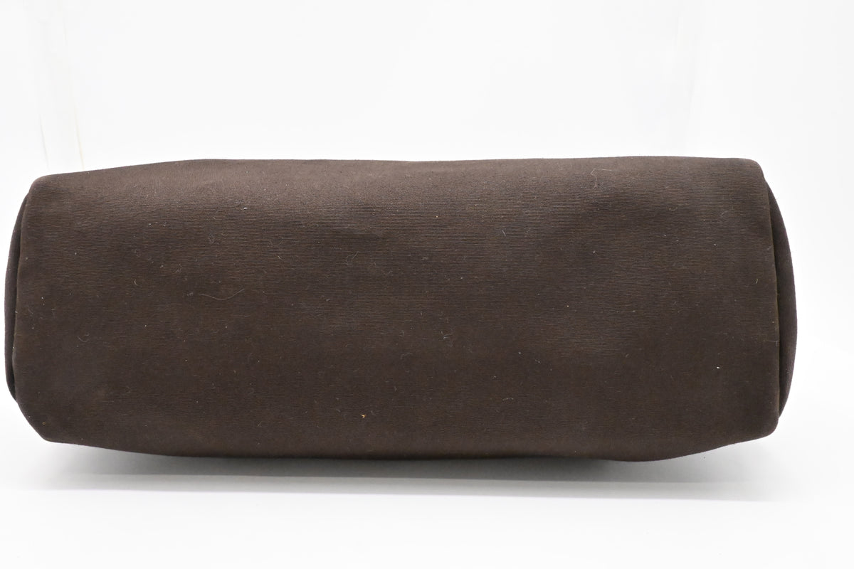 Hermes Herbag Cabas 40 in Brown Leather & Canvas