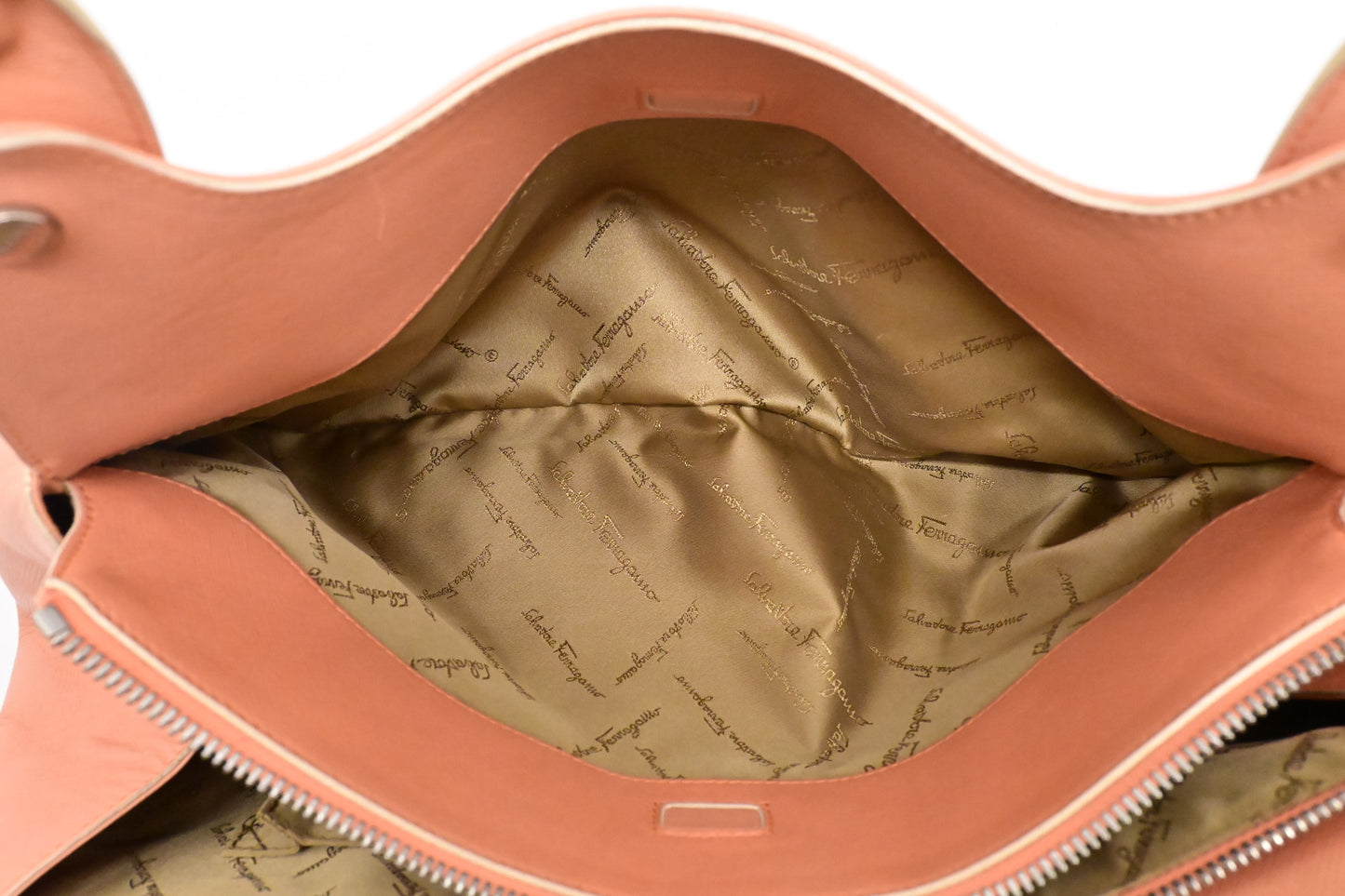 Ferragamo Gancio Hobo Bag in Pale Pink Leather
