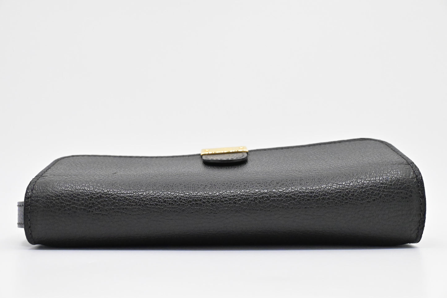 Ferragamo Wristlet Pouch in Black Leather
