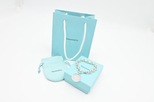 Tiffany & Co. Round Tag Bracelet in Sterling Silver