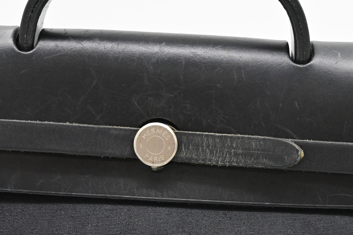Hermes Herbag 36 in Black Canvas