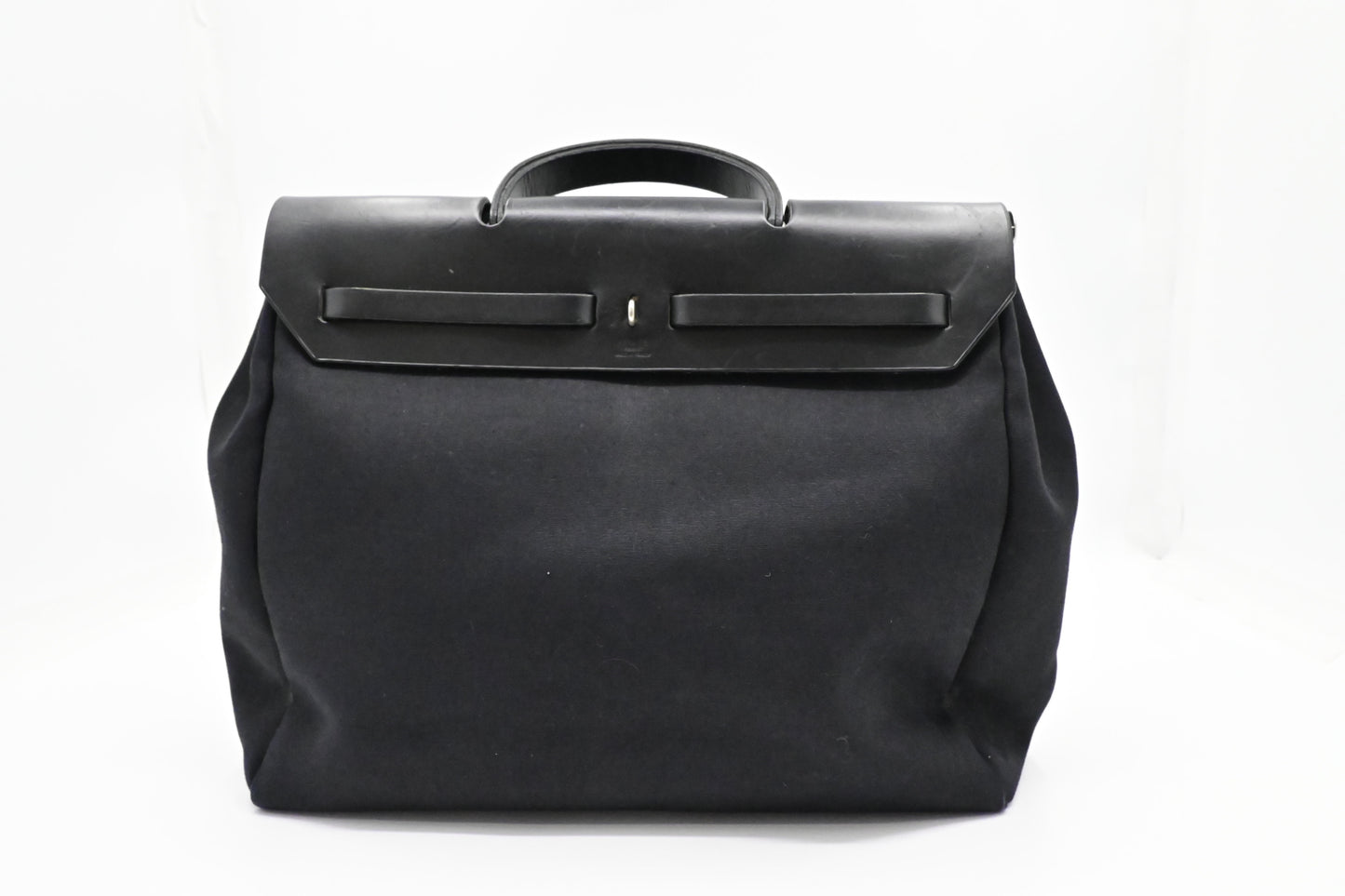 Hermes Herbag 36 in Black Canvas