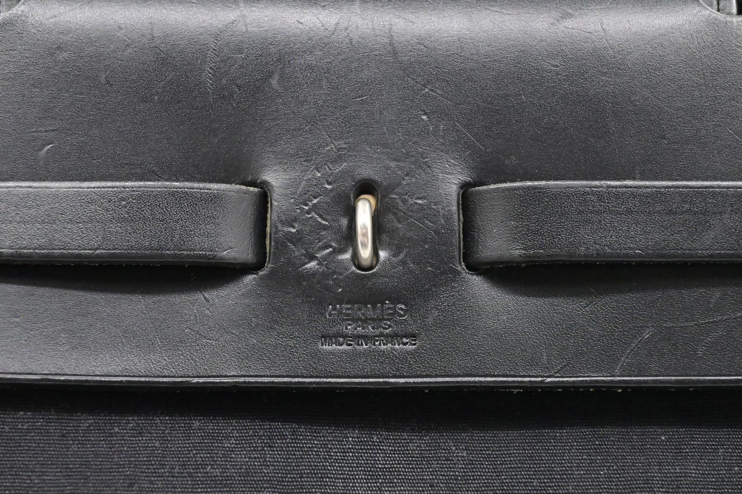 Hermes Herbag 36 in Black Canvas