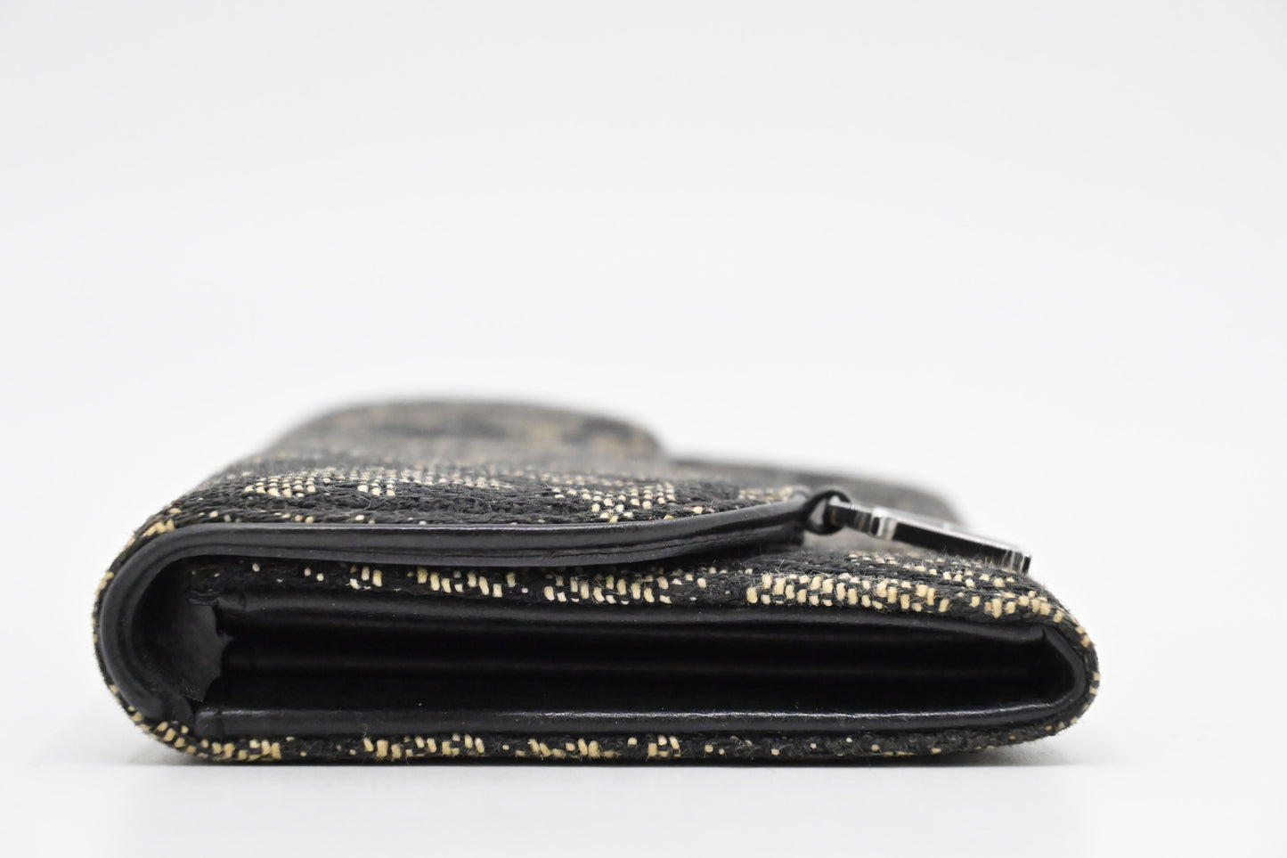 Dior Saddle Compact Wallet in Black Oblique Canvas