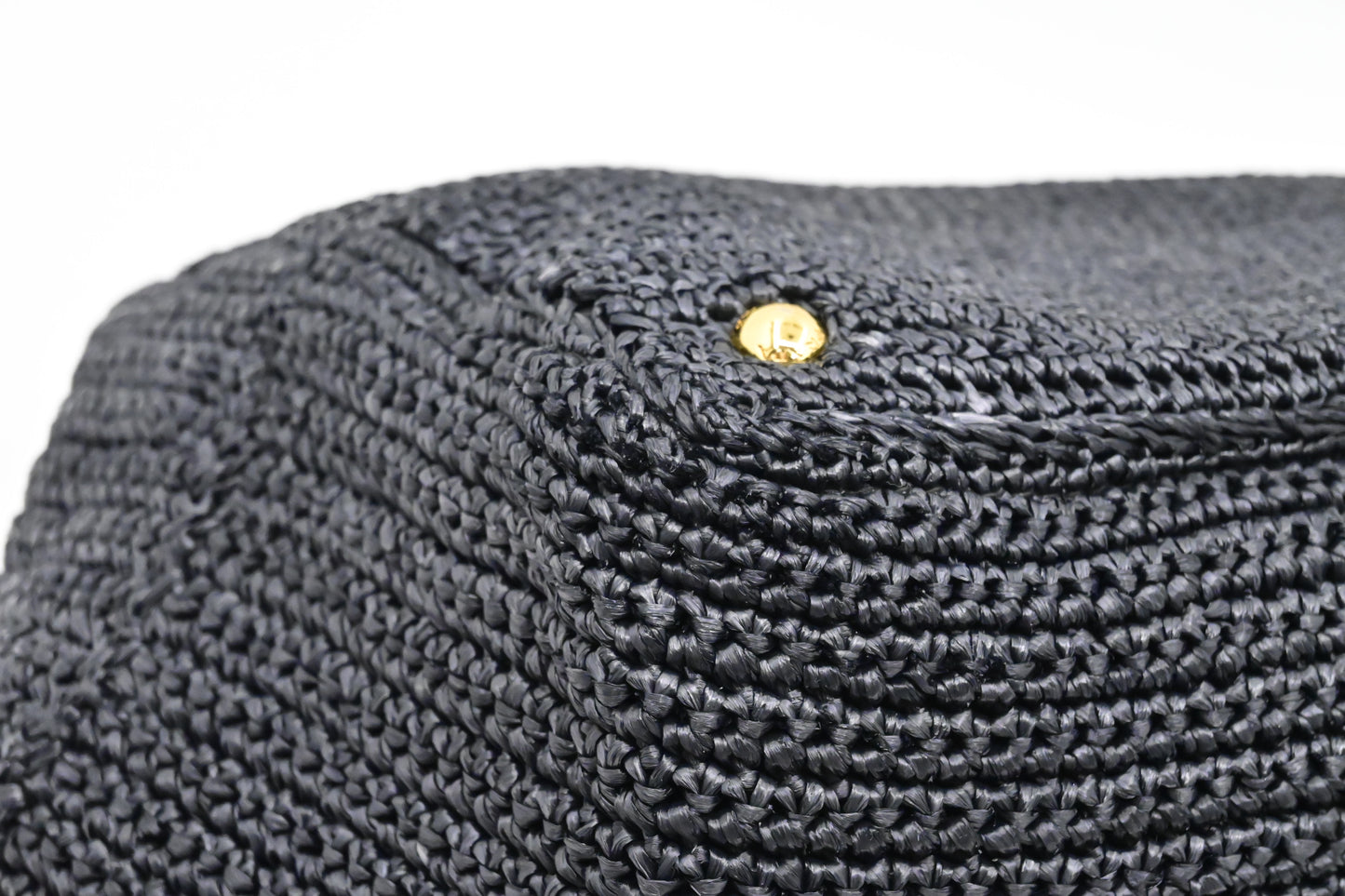 Prada Canapa Tote in Black Raffia