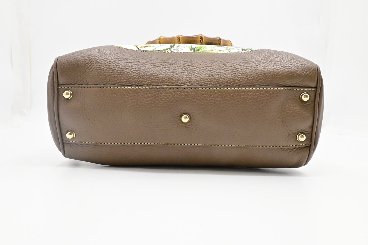 Gucci Bamboo 2way Bag in White Flora Canvas