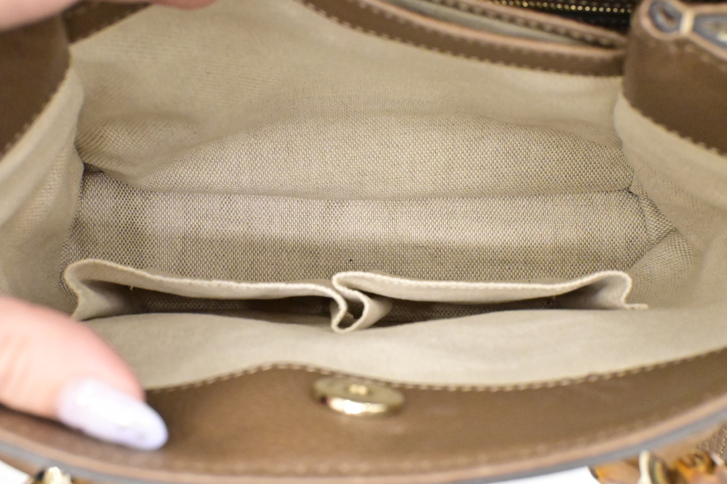 Gucci Bamboo 2way Bag in White Flora Canvas