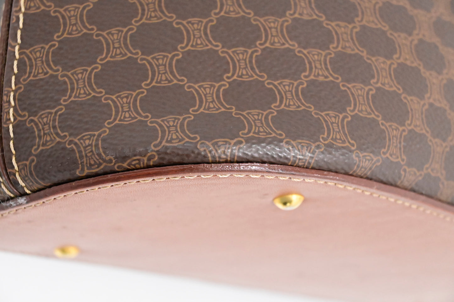 Celine Handbag in Brown Macadam Canvas