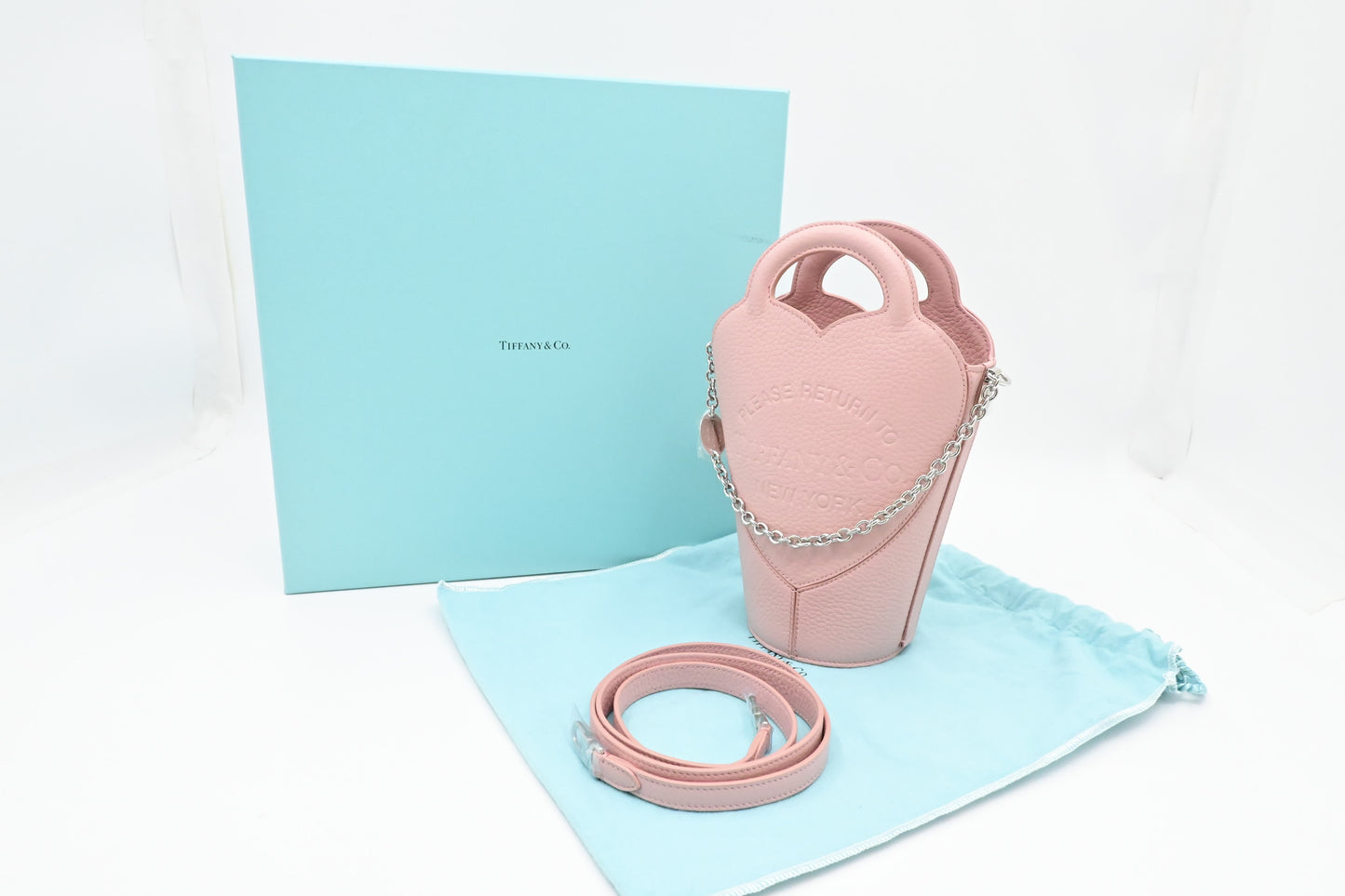 Tiffany & Co. Mini Crossbody Bag in Pink Leather
