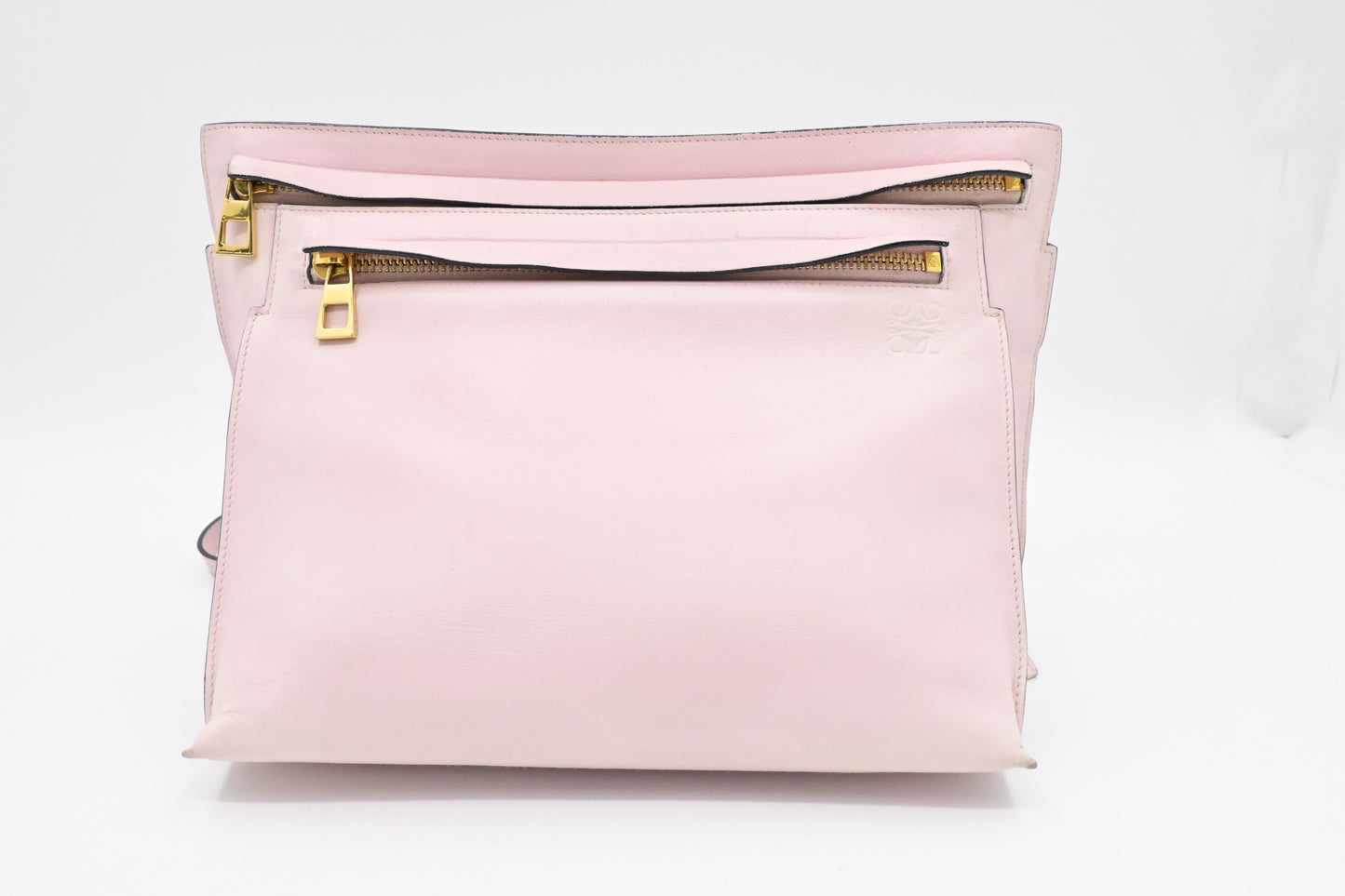 Loewe Large Double Pouch Crossbody in Pink Leather