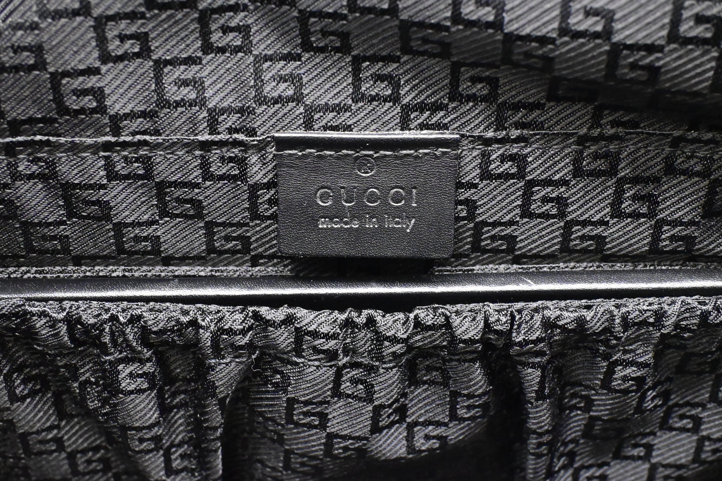 Gucci Cosmetic Shoulder Bag in Black Canvas