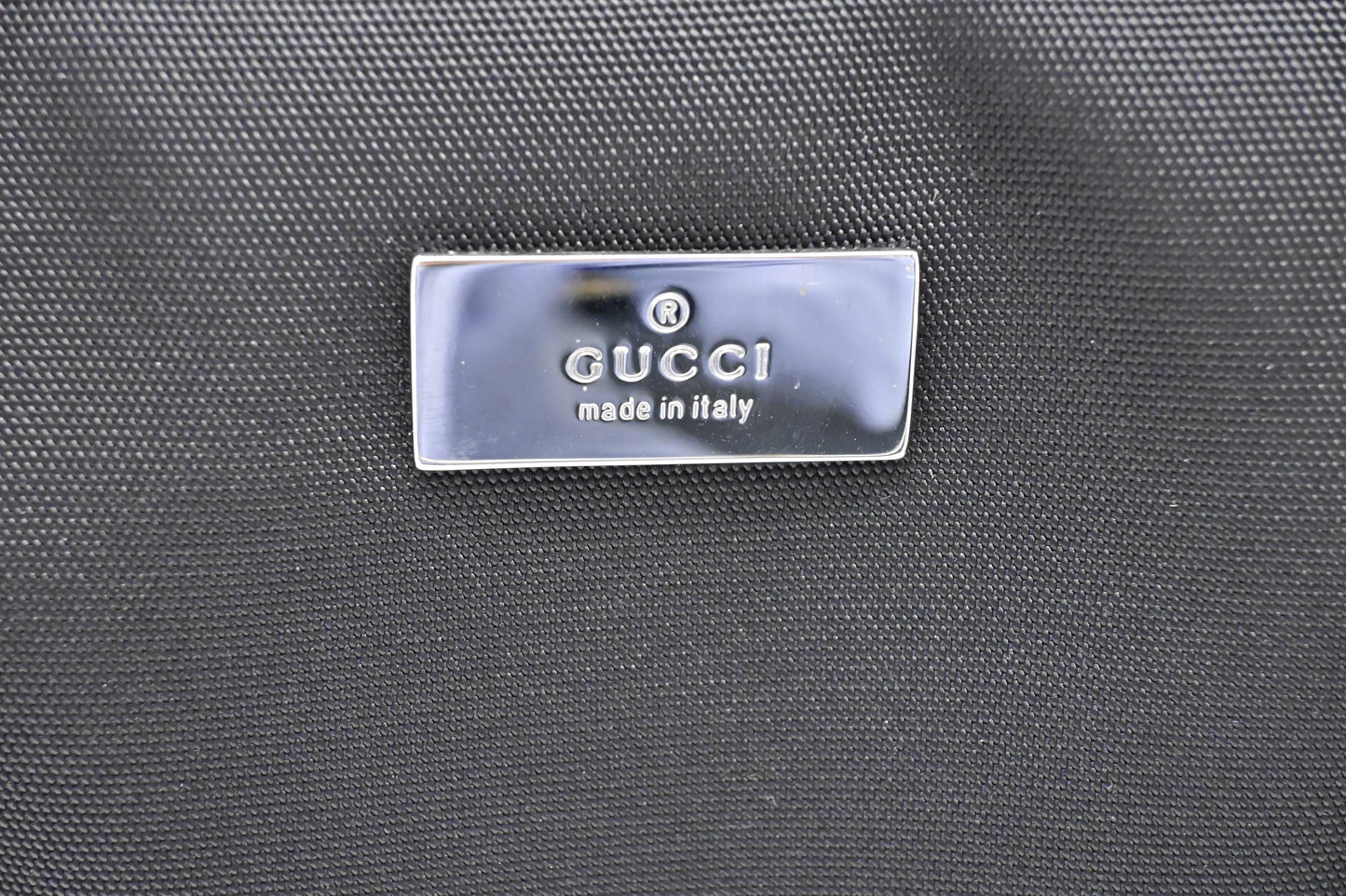 Gucci Cosmetic Shoulder Bag in Black Canvas