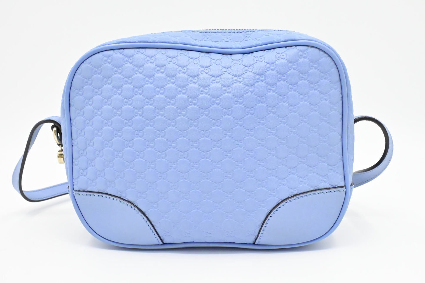 Gucci Crossbody in Baby Blue Micro Guccissima Leather