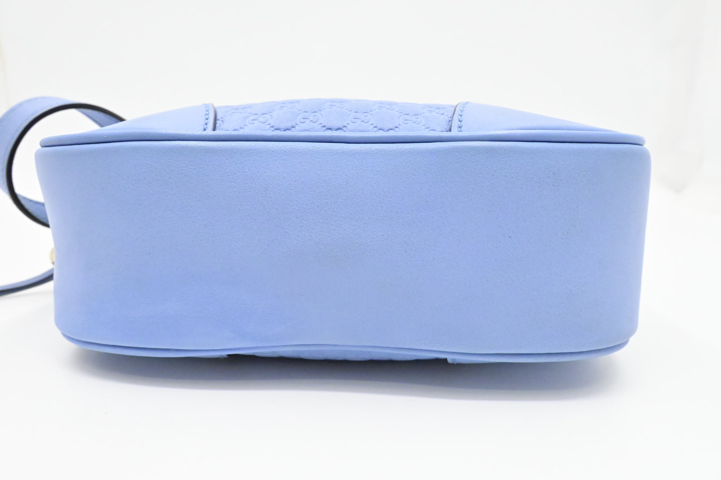 Gucci Crossbody in Baby Blue Micro Guccissima Leather