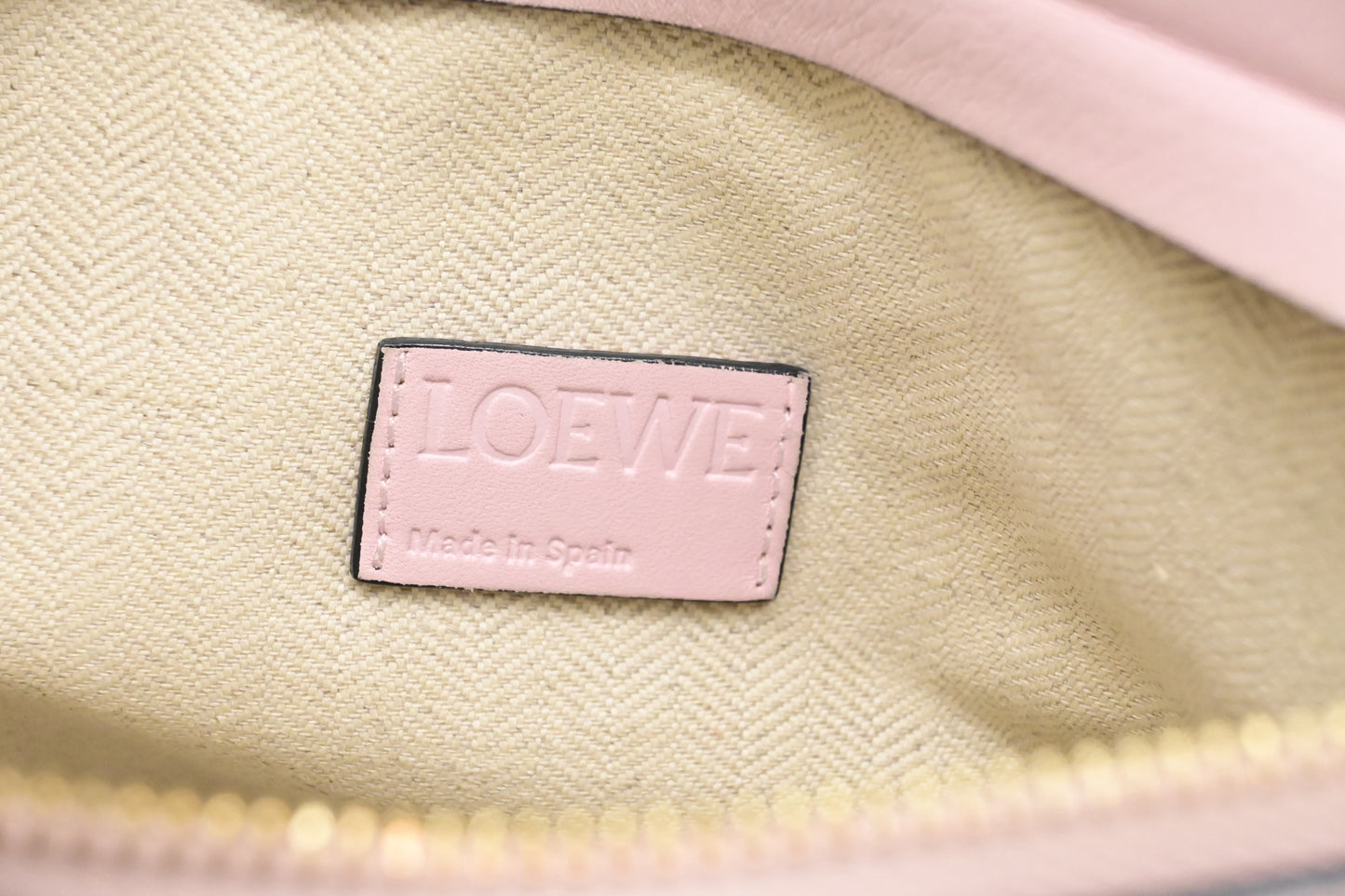 Loewe Large Double Pouch Crossbody in Pink Leather