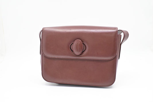 Cartier Crossbody in Burgundy Leather