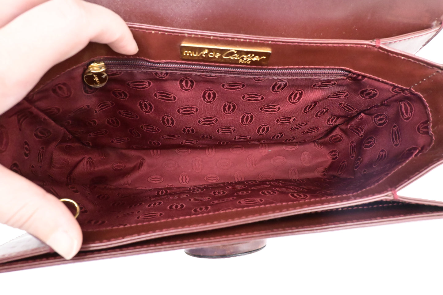 Cartier Crossbody in Burgundy Leather