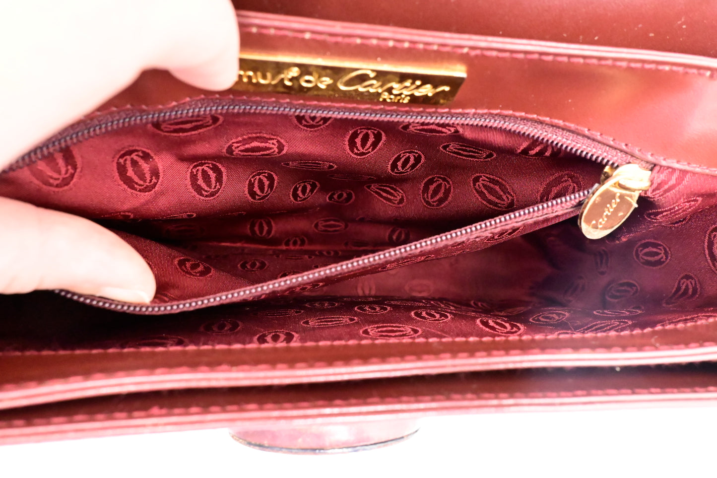 Cartier Crossbody in Burgundy Leather
