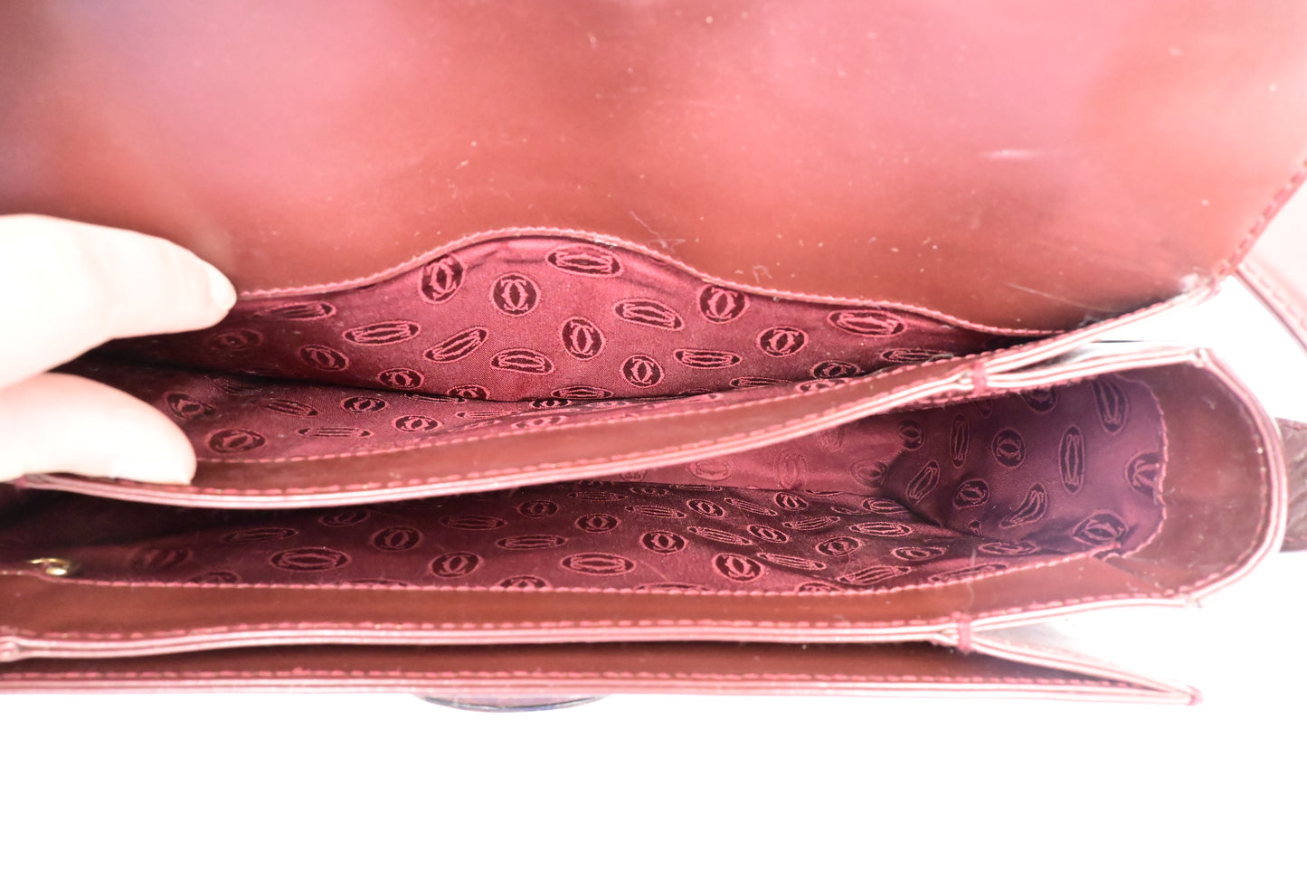 Cartier Crossbody in Burgundy Leather