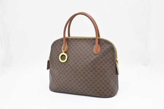Celine Handbag in Brown Macadam Canvas