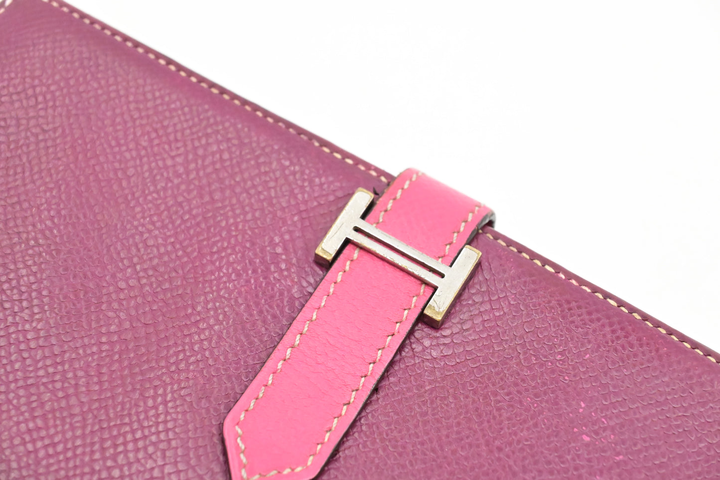 Hermes Bearn Soufflet Wallet in Burgundy Leather